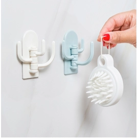 Powerful and traceless creative three-hook hook, kitchen hook, tack-free hook, bathroom multi-functional hook, punching and load-bearing