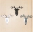 Self-adhesive non-perforated antler hook shelf wall-mounted keyless hook