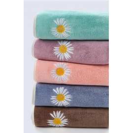 Microfiber strong absorbent towel face towel household washcloth youth style small daisy gift logo dry hair towel