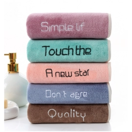 Microfiber strong absorbent towel face towel household washcloth youth style small daisy gift logo dry hair towel